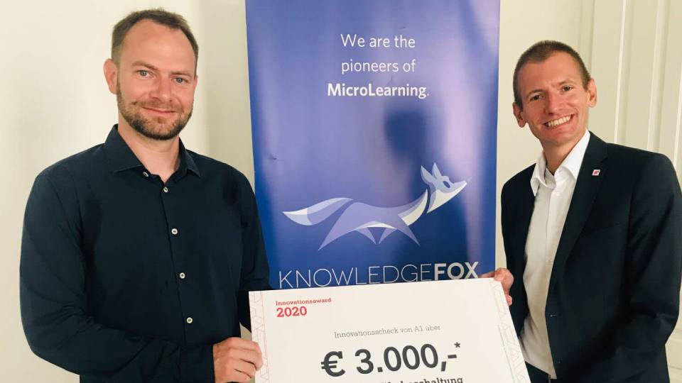 KnowledgeFox gewinnt den A1 Innovationsaward 2020